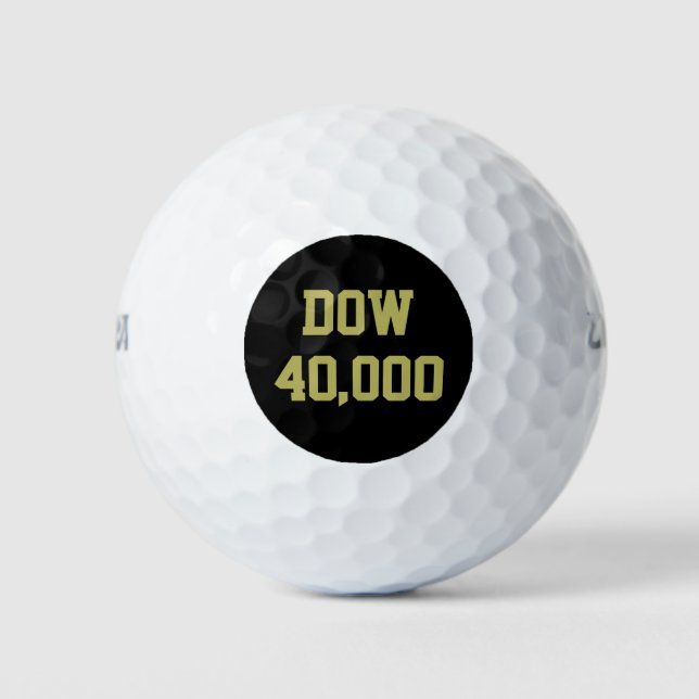 Balles De Golf Célébration du marché Stock Dow 40000 (Devant)