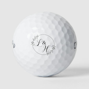 Balles De Golf Célébrez l'Amour Mariage Monogramme Favori Personn