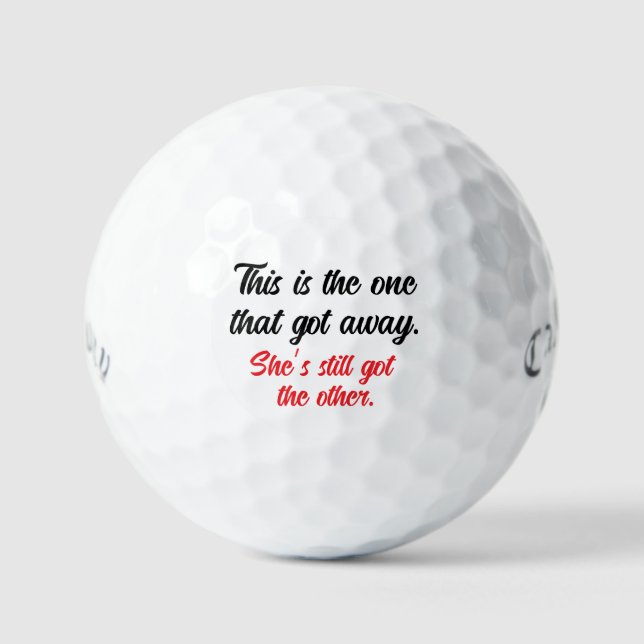 Balles De Golf Celui Qui S'Est Éloigné Des Boules De Golf Personn (Recto)