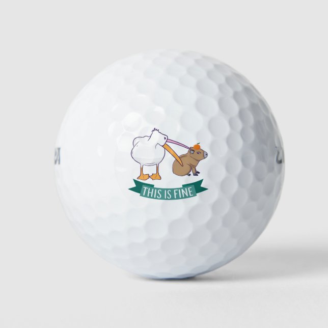 Balles De Golf C'est bon Mème drôle Chien Capybara Pelican (Devant)
