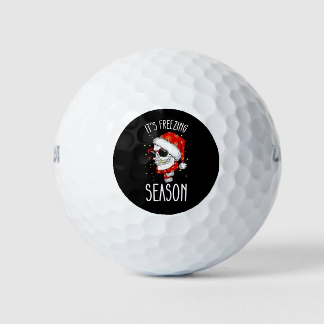 Balles De Golf C'est la saison verglaçante hiver neige Noël (Devant)