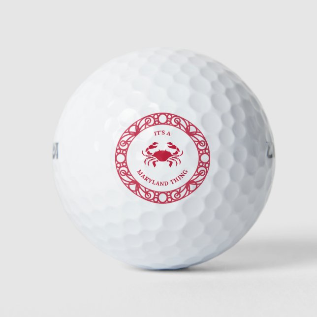 BALLES DE GOLF C'EST UNE CHOSE DE MARYLAND (CRABS) (Devant)