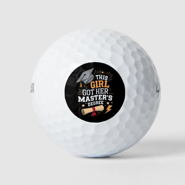 Balles De Golf Cette fille a obtenu sa maîtrise (Devant)