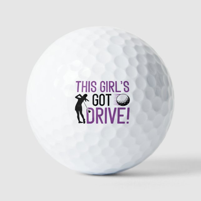 Balles De Golf Cette fille a une voiture (Recto)
