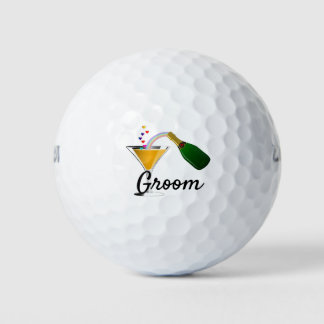 Balles De Golf Champagne Toast Groom