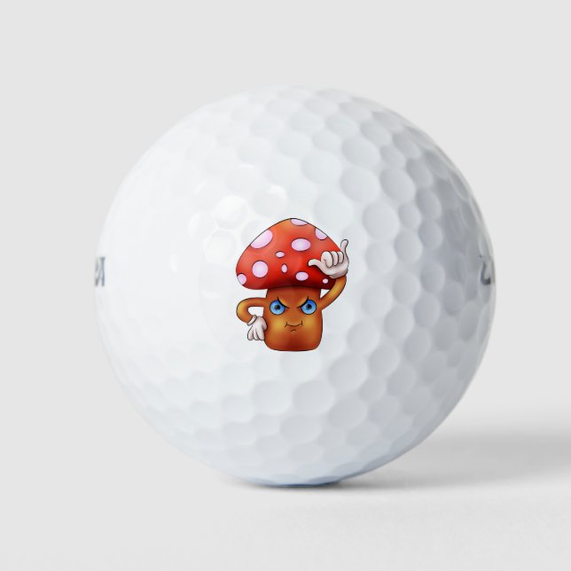 Balles De Golf Champignons mignons en colère (Devant)