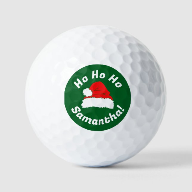 Balles De Golf Chapeau de Noël de Père Noël (Recto)