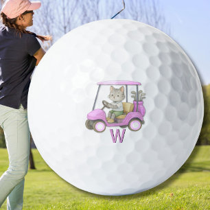 Balles De Golf Charmant Chariot Rose Parfaitement à Parité