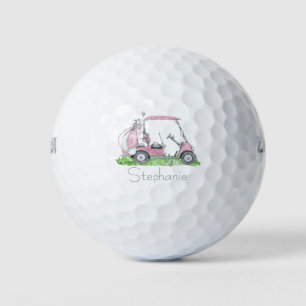 Balles De Golf Charming Pink Golf Part Personnalisé