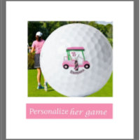 Charming Unique Golf Cart Clubs Monogramme Nom