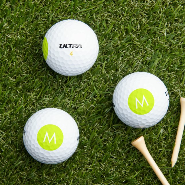 Balles De Golf Chartreuse Couleur jaune uni (Herbe in situ)