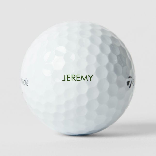 Balles De Golf Chasseur personnalisé Nom vert Taylor Balls de gol (Recto)