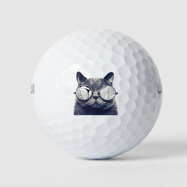 Balles De Golf chat cool (Devant)