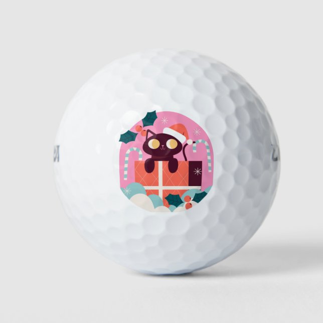 Balles De Golf chat de Noël (Devant)