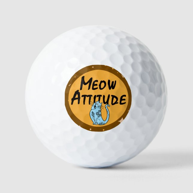 Balles De Golf chat drôle (Recto)