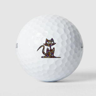 Balles De Golf Chat Halloween Emoji Effrayant Icônes Éffrayantes