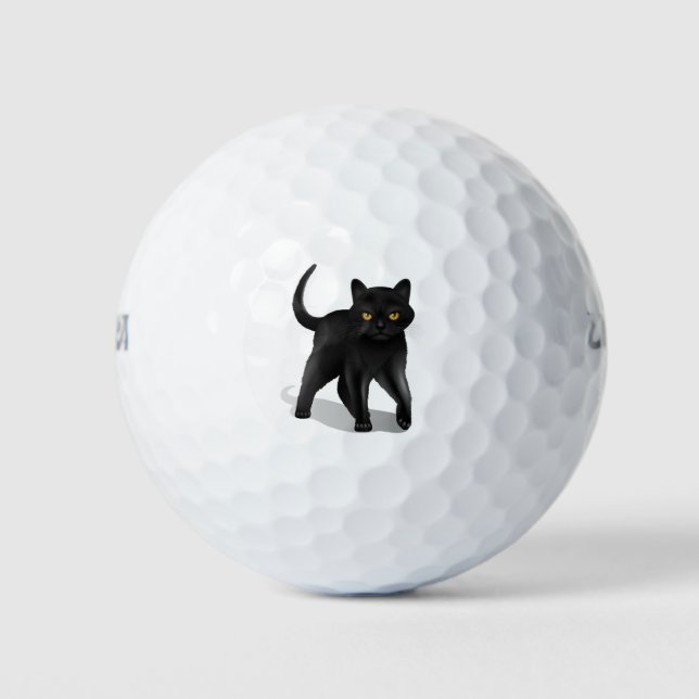 Balles De Golf Chat noir (Devant)