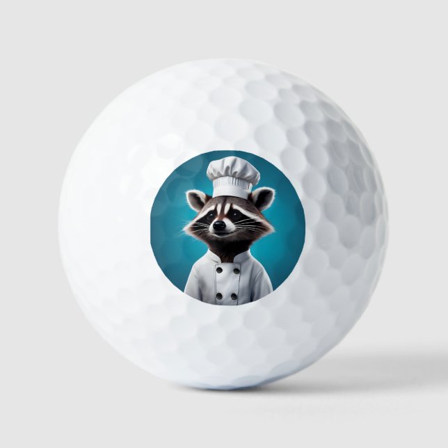 Balles De Golf Chef Raccoon (Recto)