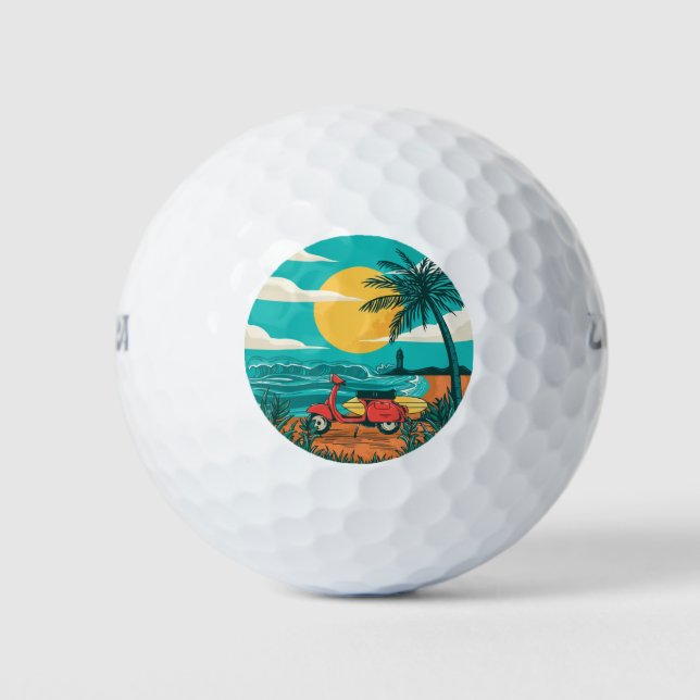 Balles De Golf Chemise de plage, Vacances, Vacances d'été (Devant)