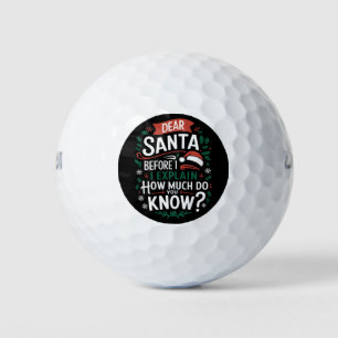 Balles De Golf Cher Père Noël avant que j'explique combien savez-