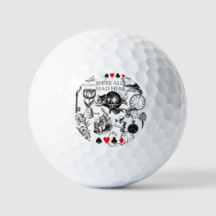 Balles De Golf cheshire cat classique alice dans l'art du pays de