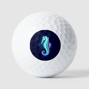 Balles De Golf Cheval de mer de glace cristal sur Arrière - plan 