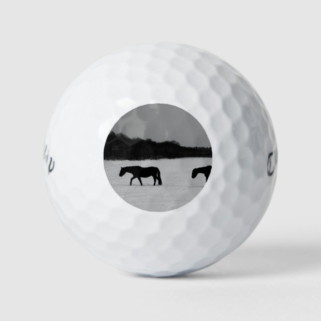 Balles De Golf Chevaux sur la neige cwb gba (Devant)