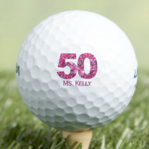 Balles De Golf Chic 50e cadeau d'anniversaire - Bal floral pour e