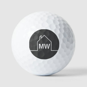 Balles De Golf Chic Grey Immobilier Société Monogram Realtor