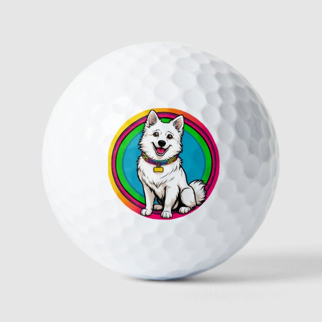 Balles De Golf Chien animé mignon avec collier (Recto)