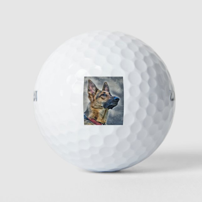 Balles De Golf Chien berger allemand (Devant)
