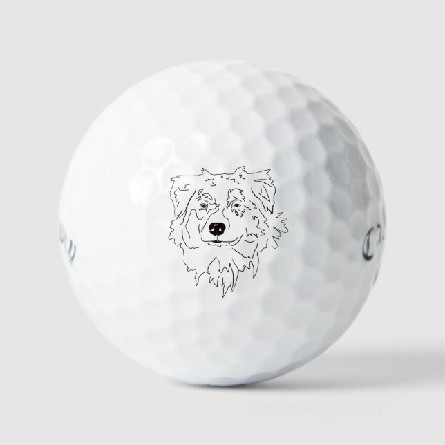 Balles De Golf chien berger australien (Recto)