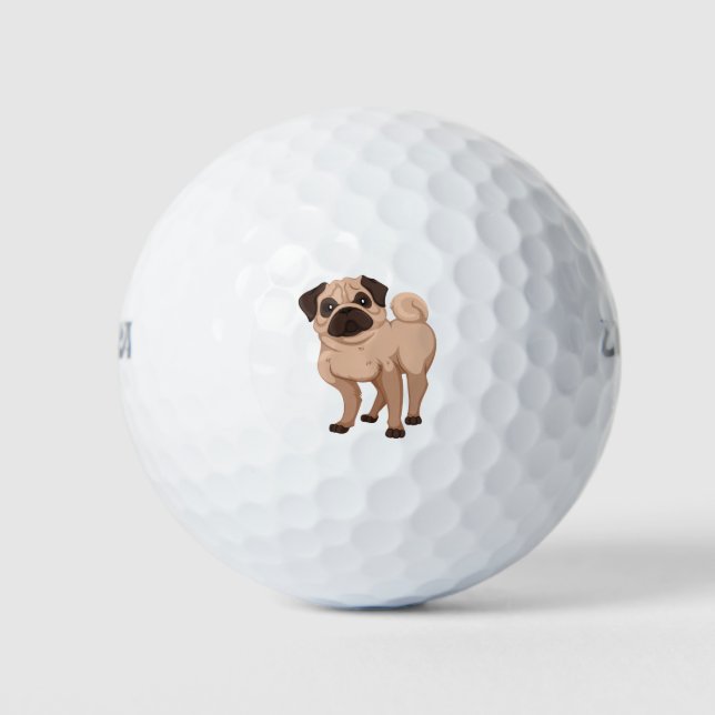 Balles De Golf chien carlin (Devant)