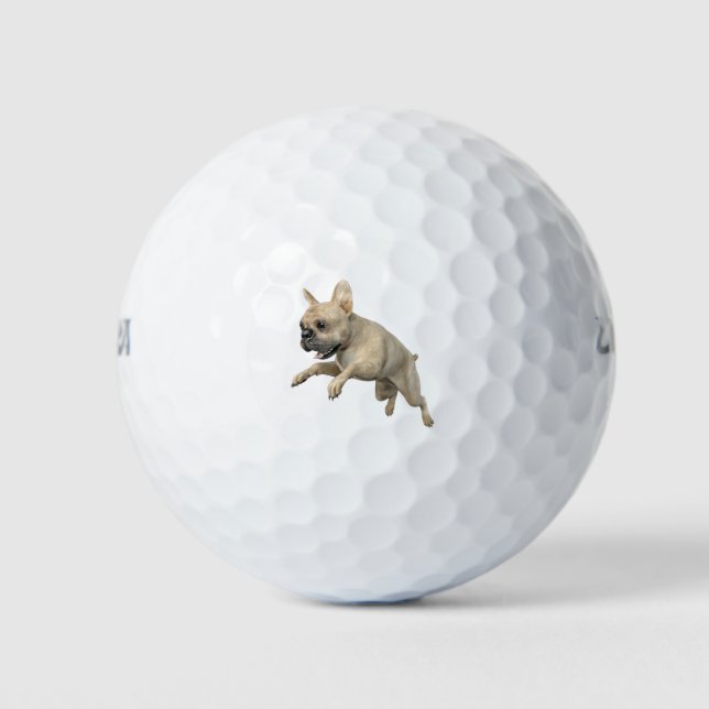 Balles De Golf Chien de taule français beige saute (Devant)