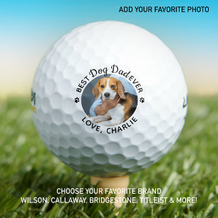 Balles De Golf Chien papa Personnalisé Meilleur Papa Jamais Photo