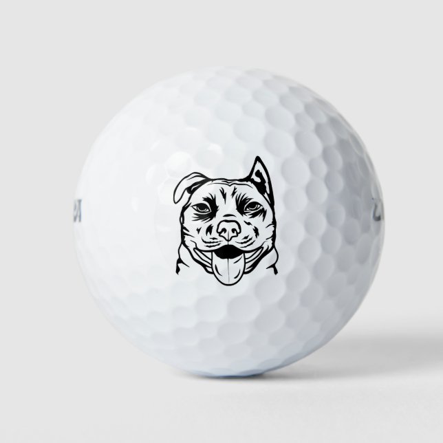 Balles De Golf Chien taureau américain (Devant)