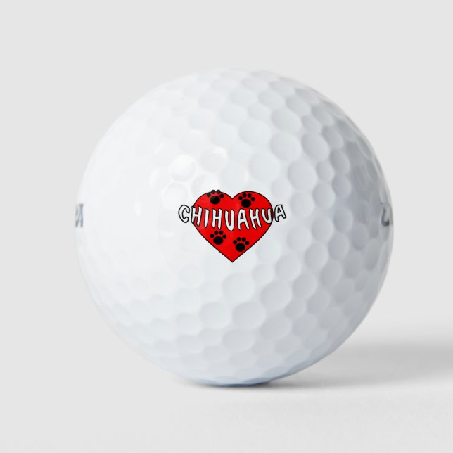 Balles De Golf Chihuahua Love (Devant)