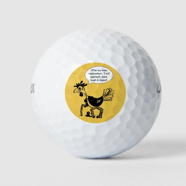 Balles De Golf Chirurgie de remplacement du genou - Citation amus (Devant)