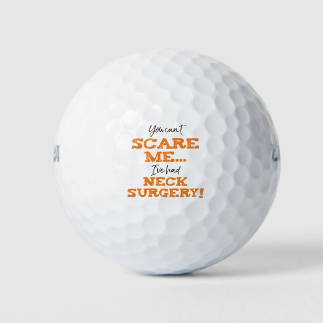 Balles De Golf Chirurgie du cou drôle récupération (Devant)