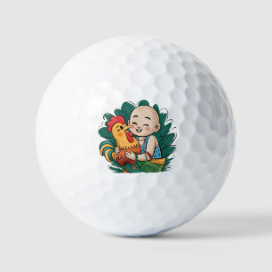 Balles de golf Chloe Bébé Embrasse Le Coq