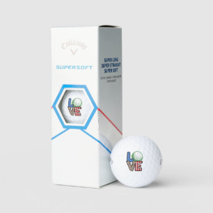 Balles De Golf Christmas Golf Balls - Stacked Love & Père Noël!