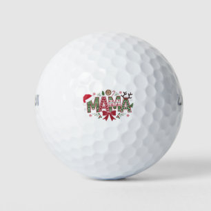 Balles De Golf Christmas Mama Coquette Bow Mama Claus Tree Cake
