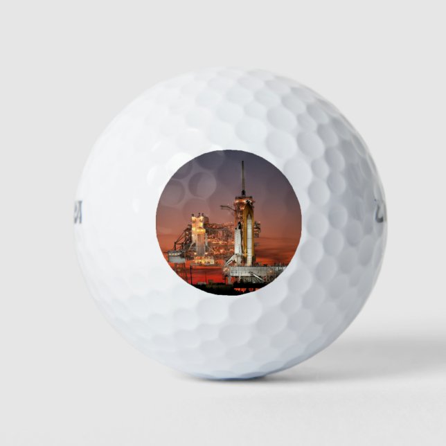 Balles De Golf Ciel rouge pour le lancement de la navette spatial (Devant)