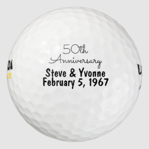 Balles De Golf cinquantième Golf personnalisé d'anniversaire de