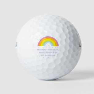 Balles De Golf Citation inspirée et motivationnelle arc-en-ciel