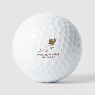 Balles De Golf Citation motivante de patience avec un escargot mi