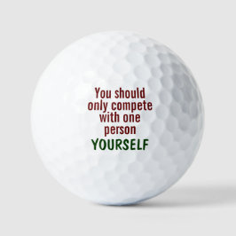 Balles De Golf Citation motivante sur la concurrence