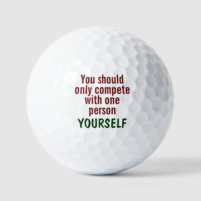 Balles De Golf Citation motivante sur la concurrence (Recto)