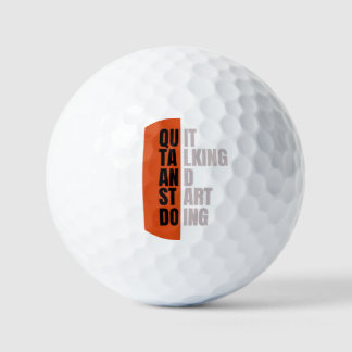 Balles De Golf Citation Motivationnelle "Arrêtez de Parler et Com