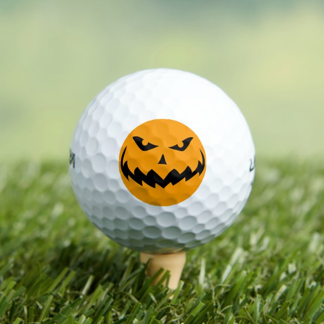 Balles De Golf Citrouille d'Halloween Jack-o-Lantern (T-shirt Insitu)